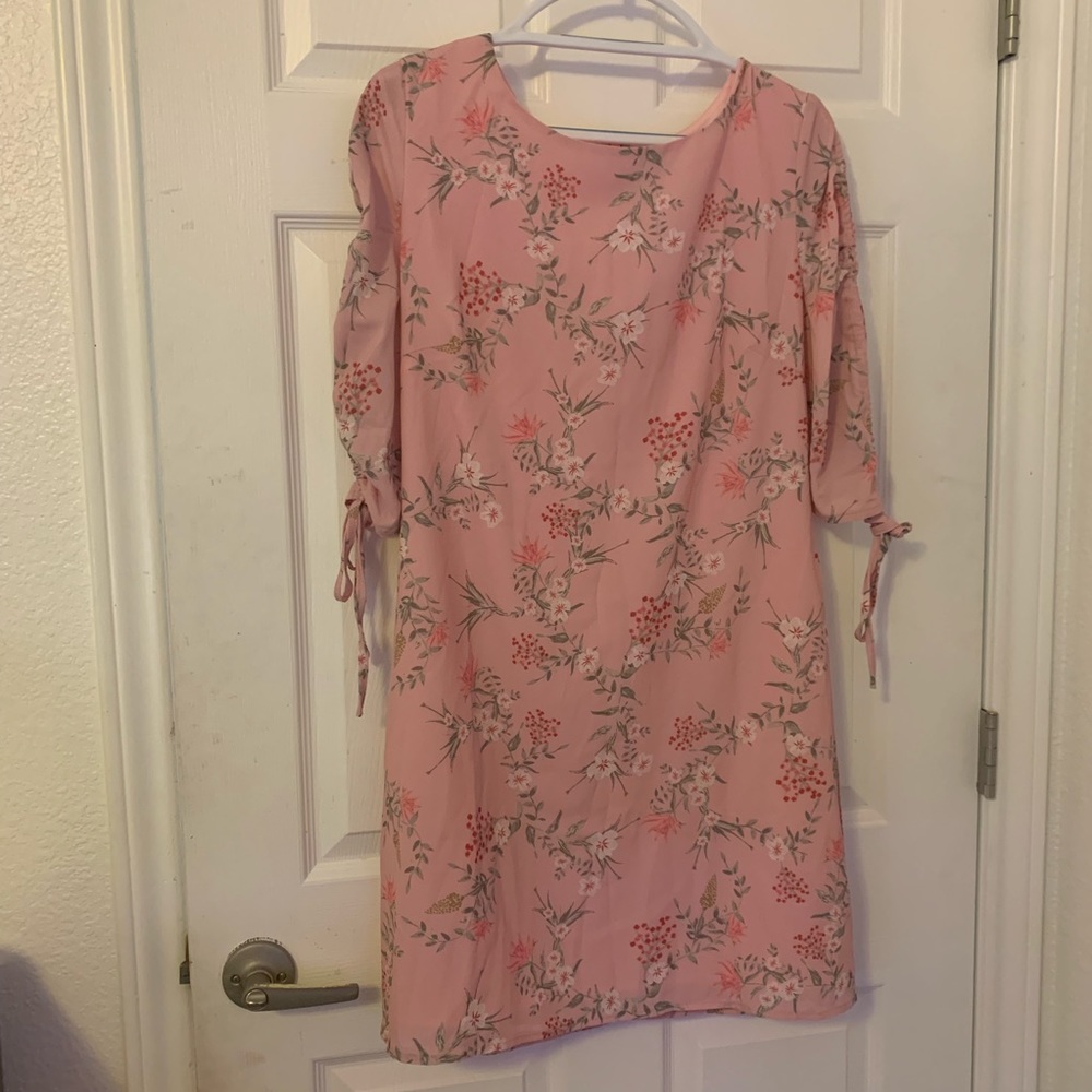 Blush pink floral dress